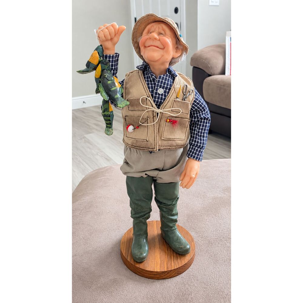 VTG 2000 Richard Simmons Nanas Family Walter The Fisherman Resin Doll Figurine